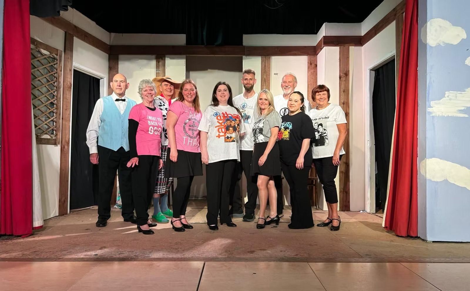 Members of Little Waltham Drama Group on stage